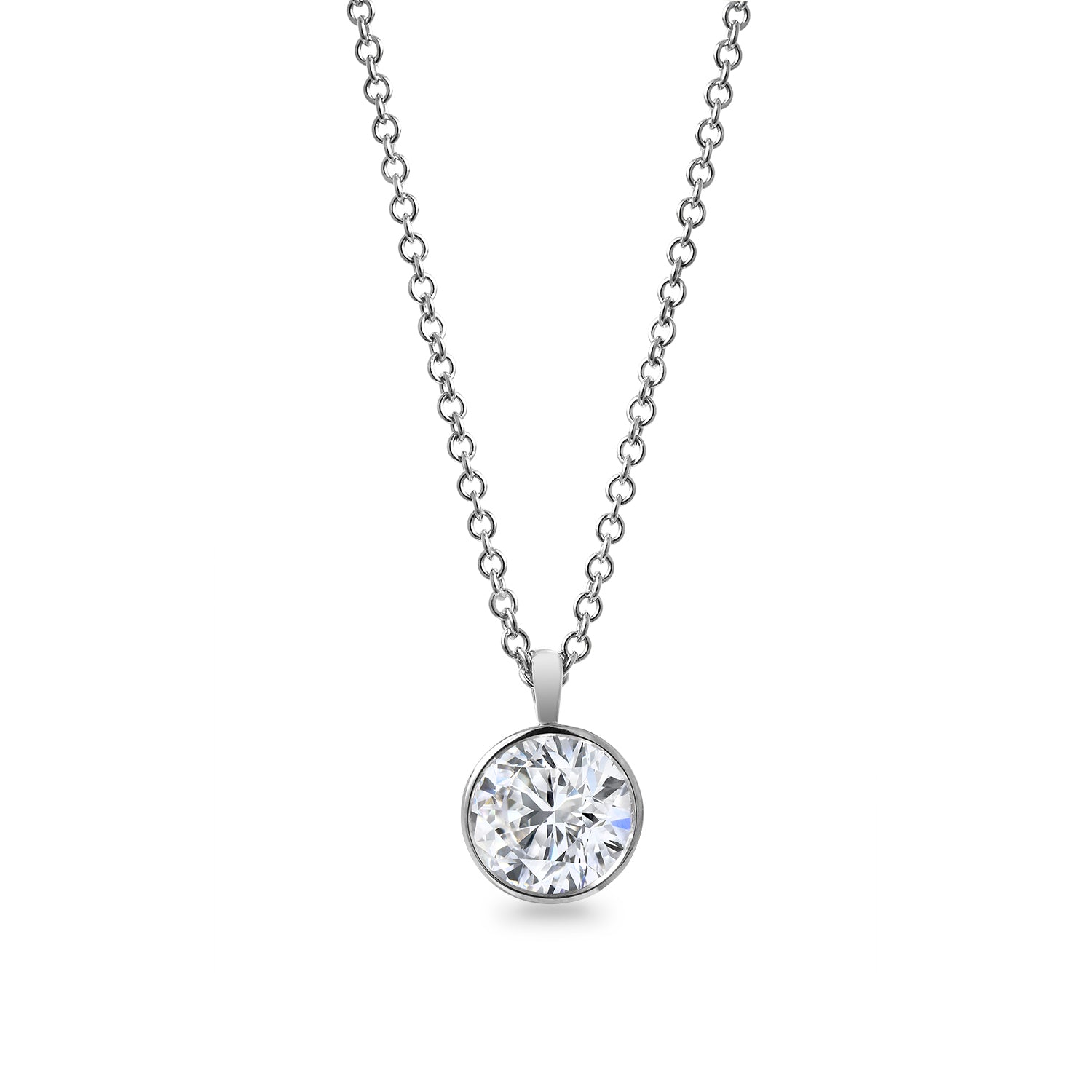 Clarity Diamond™ 1.5ct Lab Grown Round Diamond Bezel Pendant