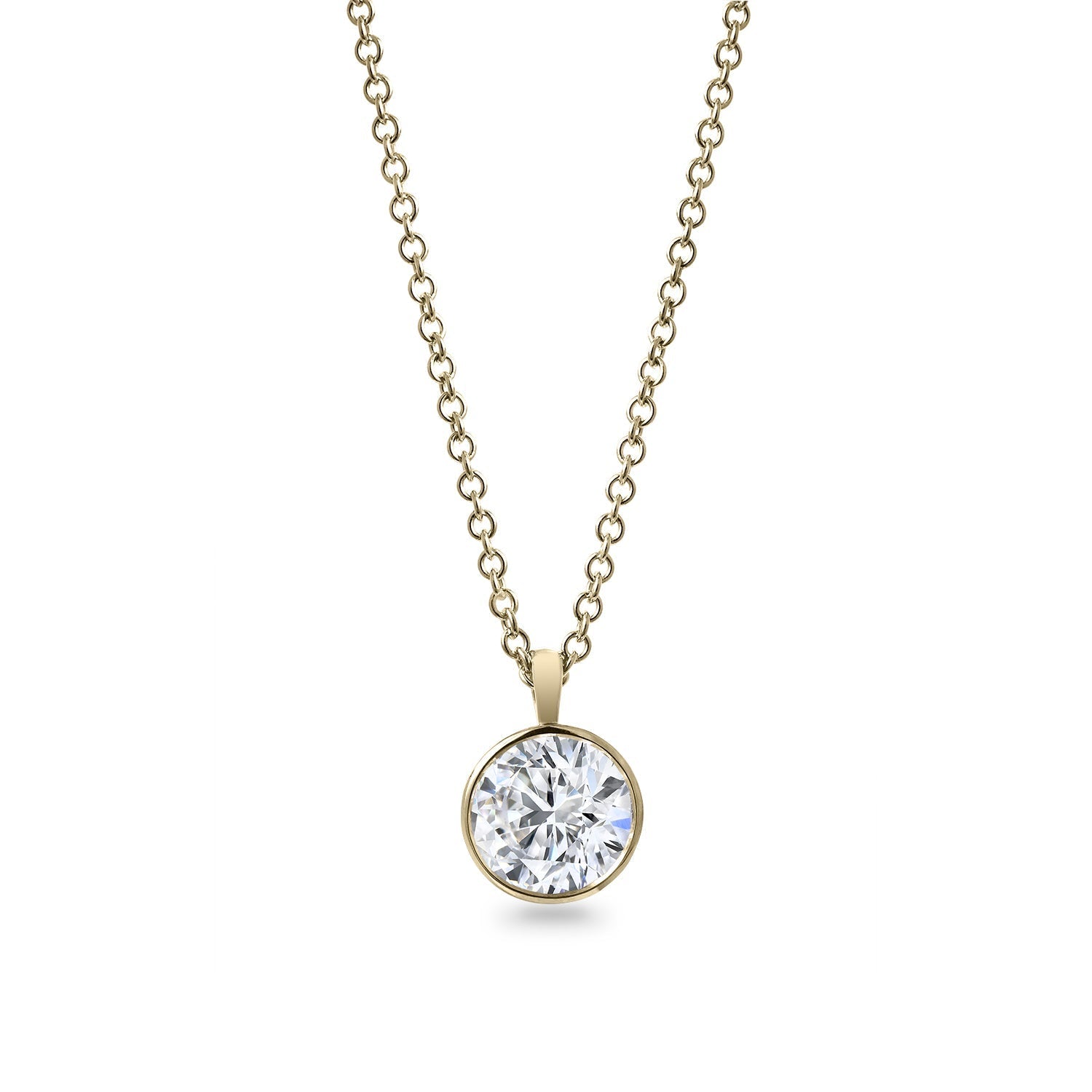 Clarity Diamond™ 1.5ct Lab Grown Round Diamond Bezel Pendant