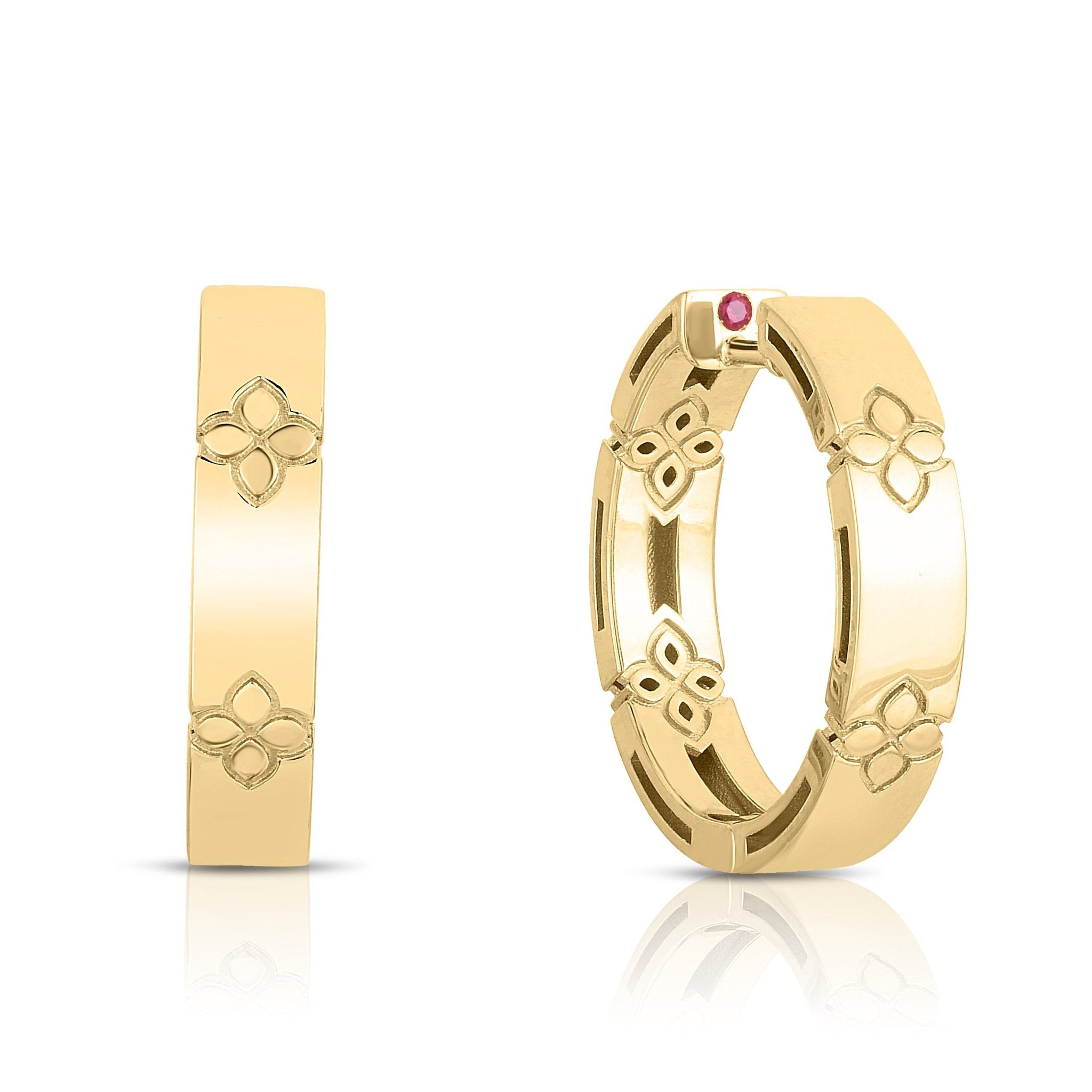 18K Yellow Gold Hoop Earrings