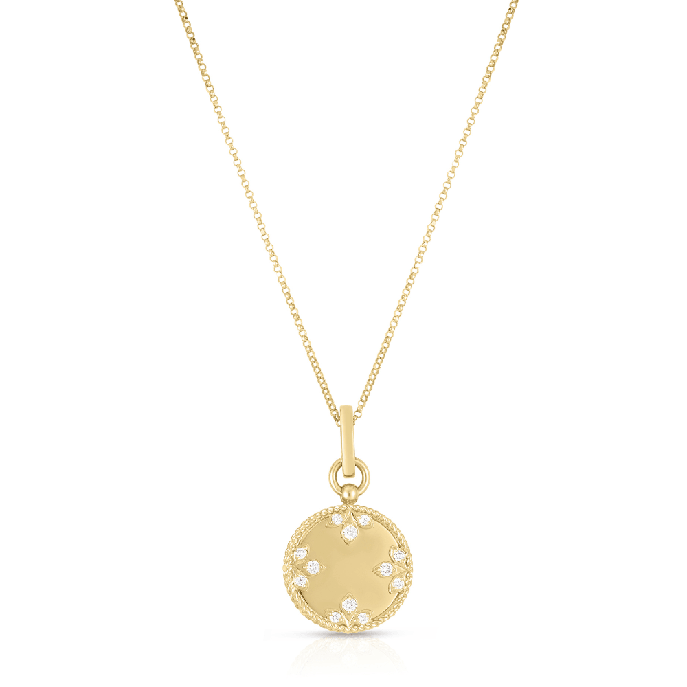 18K Yellow Gold Small Diamond Necklace