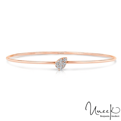 14K Rose Gold Diamond Bangle