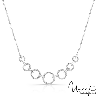14K White Gold Diamond Necklace
