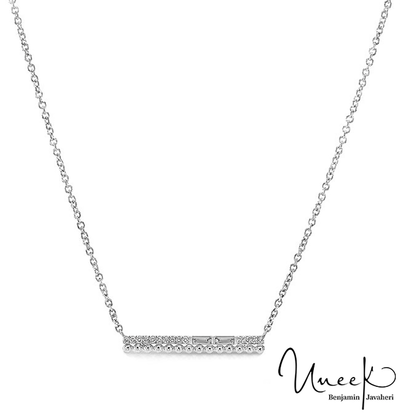 14K White Gold Diamond Necklace