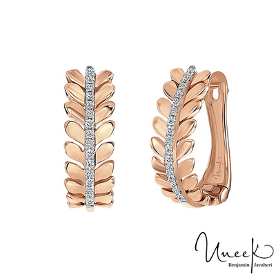 18K Rose Gold Diamond Earrings