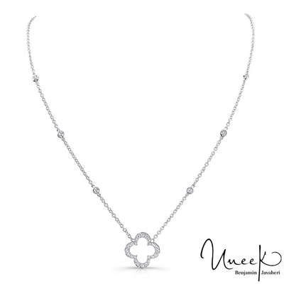 18K White Gold Diamond Necklace