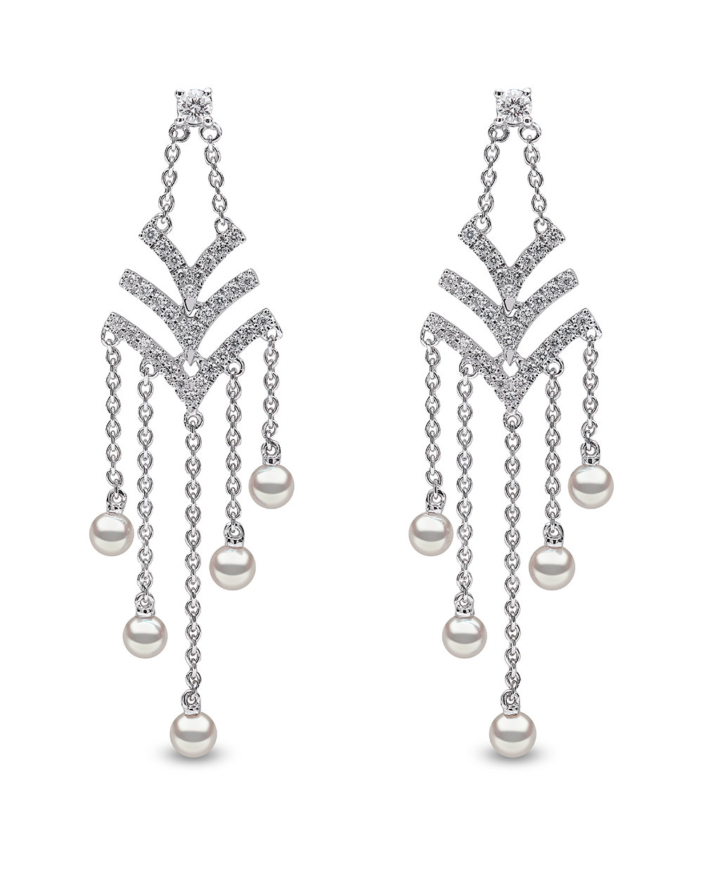 Akoya Pearl and Diamond Earrings