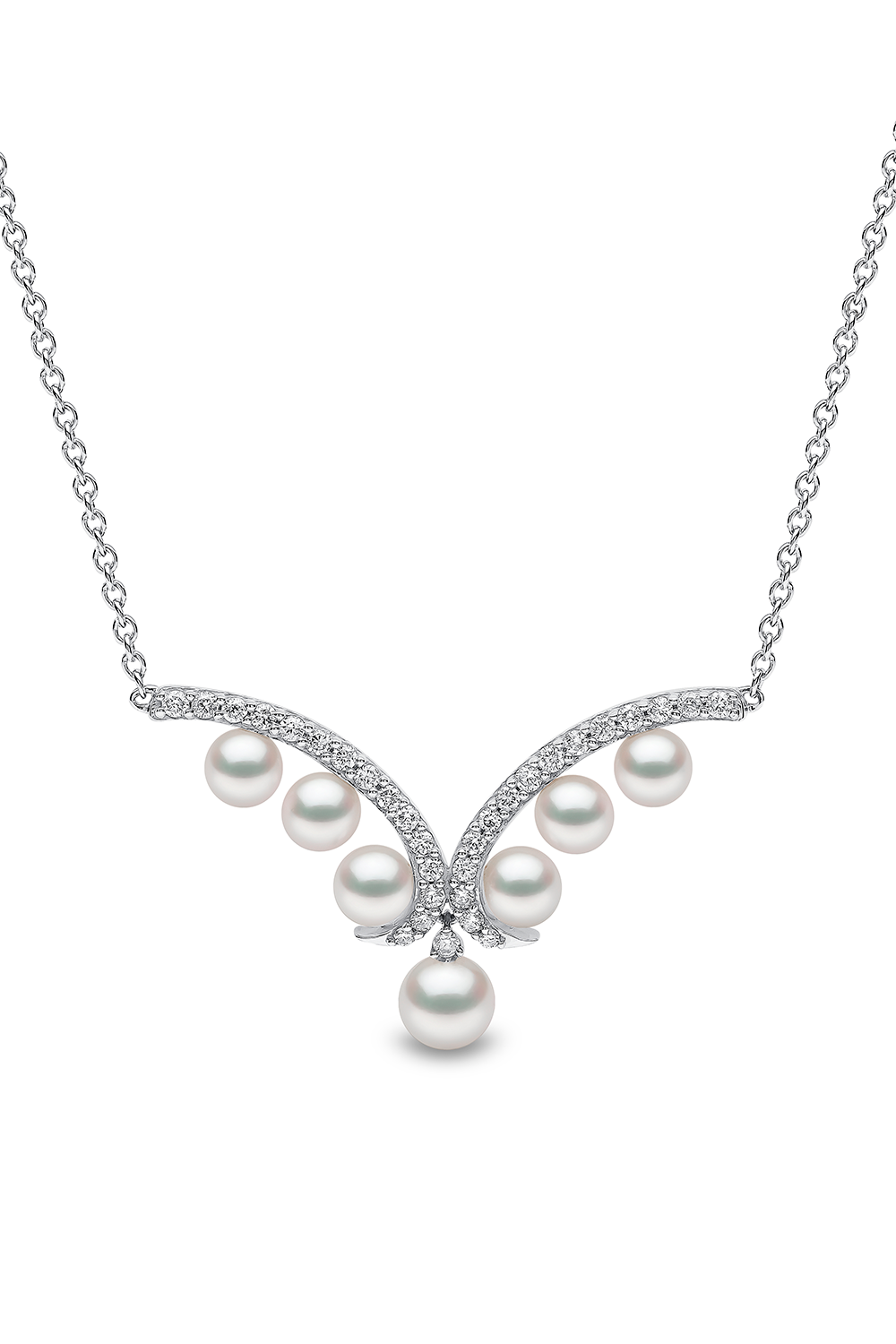 Akoya Pearl and Diamond Necklace