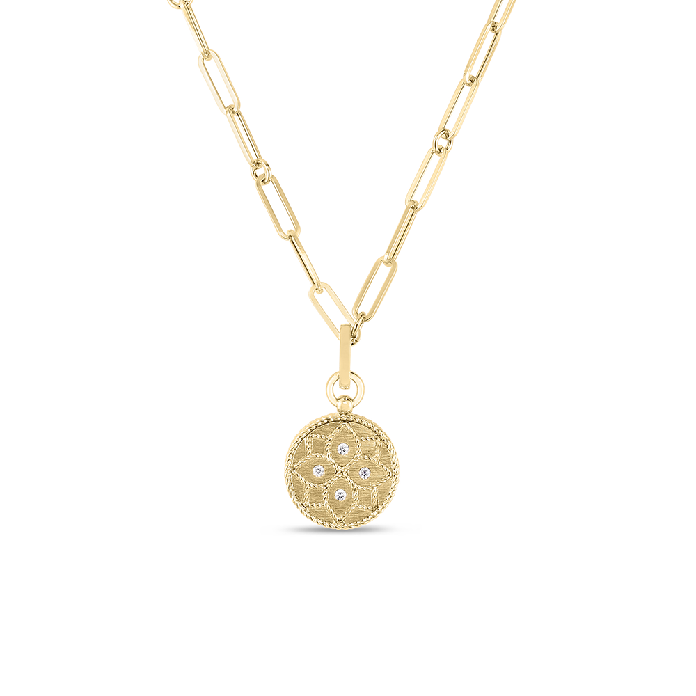 18K Diamond Medallion Necklace