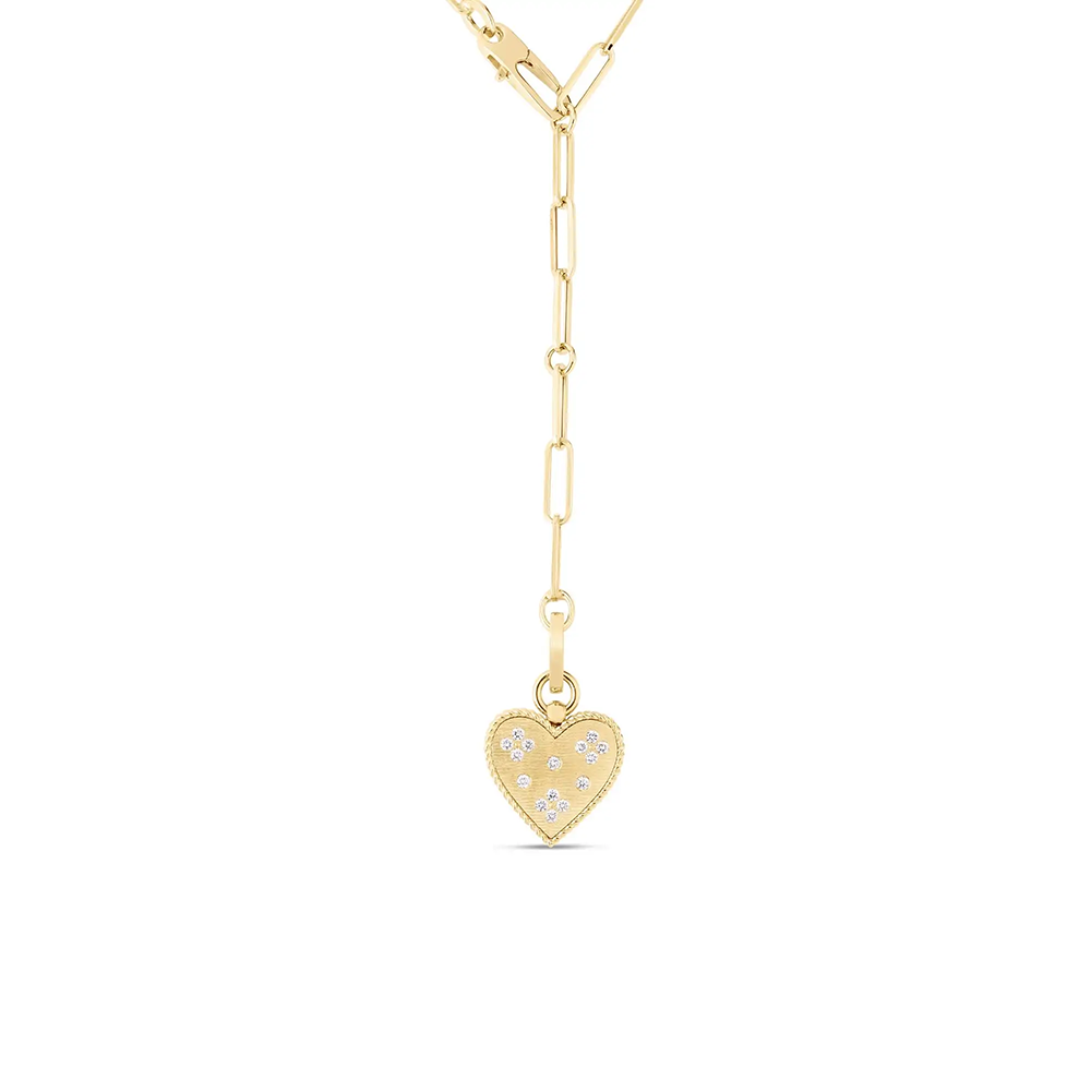 18K Small Heart Medallion Necklace