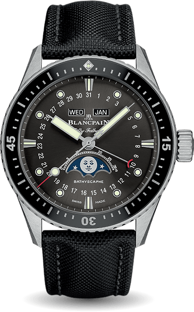 Fifty Fathoms Bathyscaphe Quantieme Complet Phases De Lune