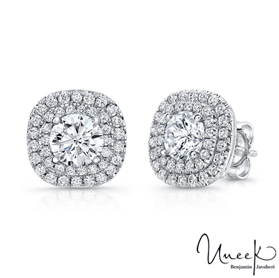 Round Diamond Stud Earrings